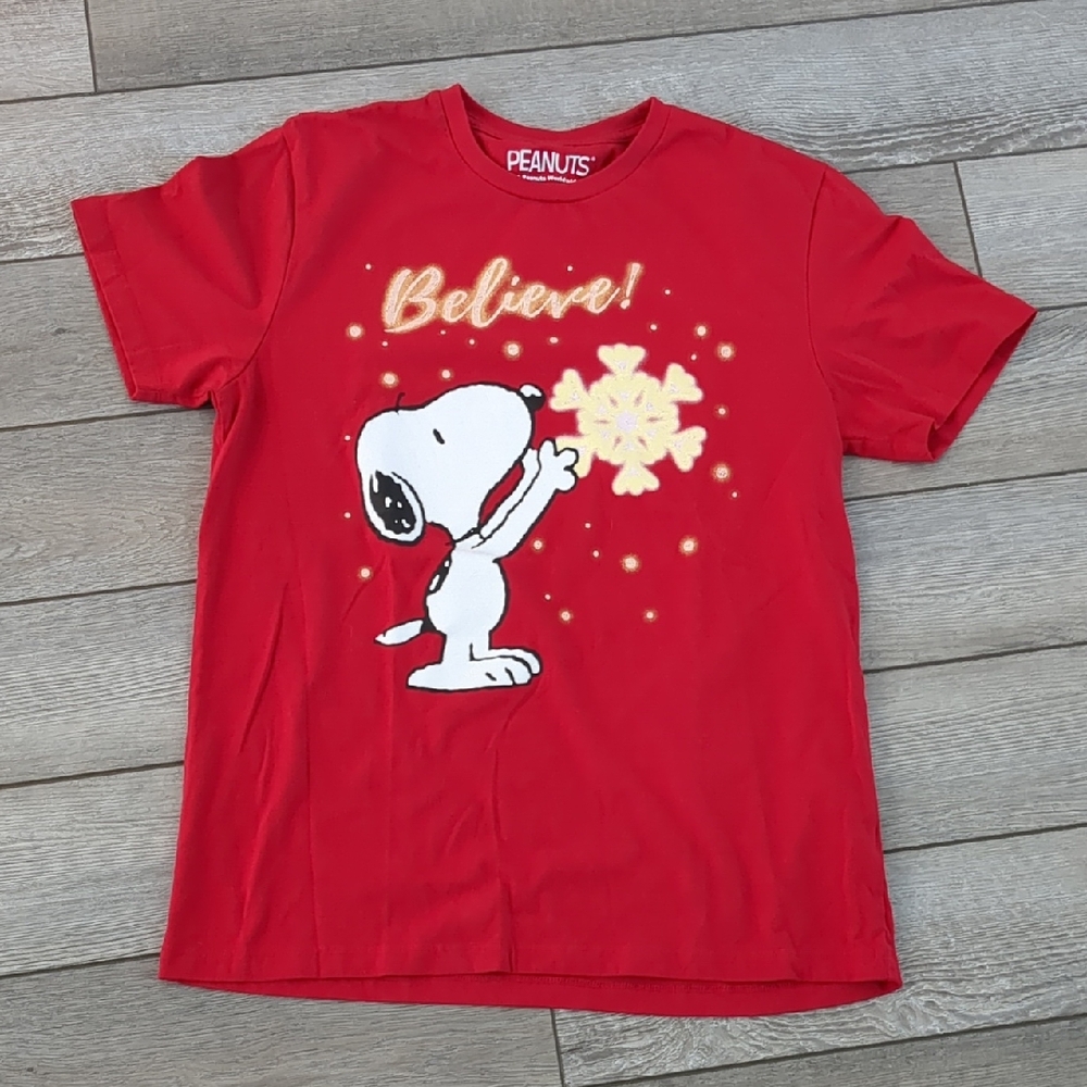 Peanuts Red Believe Snoopy T-Shirt